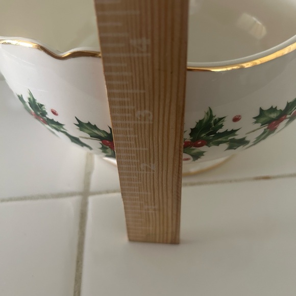 Gorgeous Vintage Lenox vase Bowl Christmas Holiday 75 Years 14k Gold trim - Picture 5 of 5